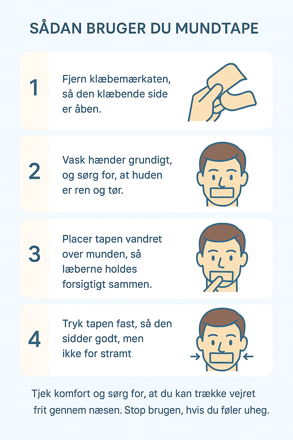 Sådan bruger du mundtape – trin-for-trin guide